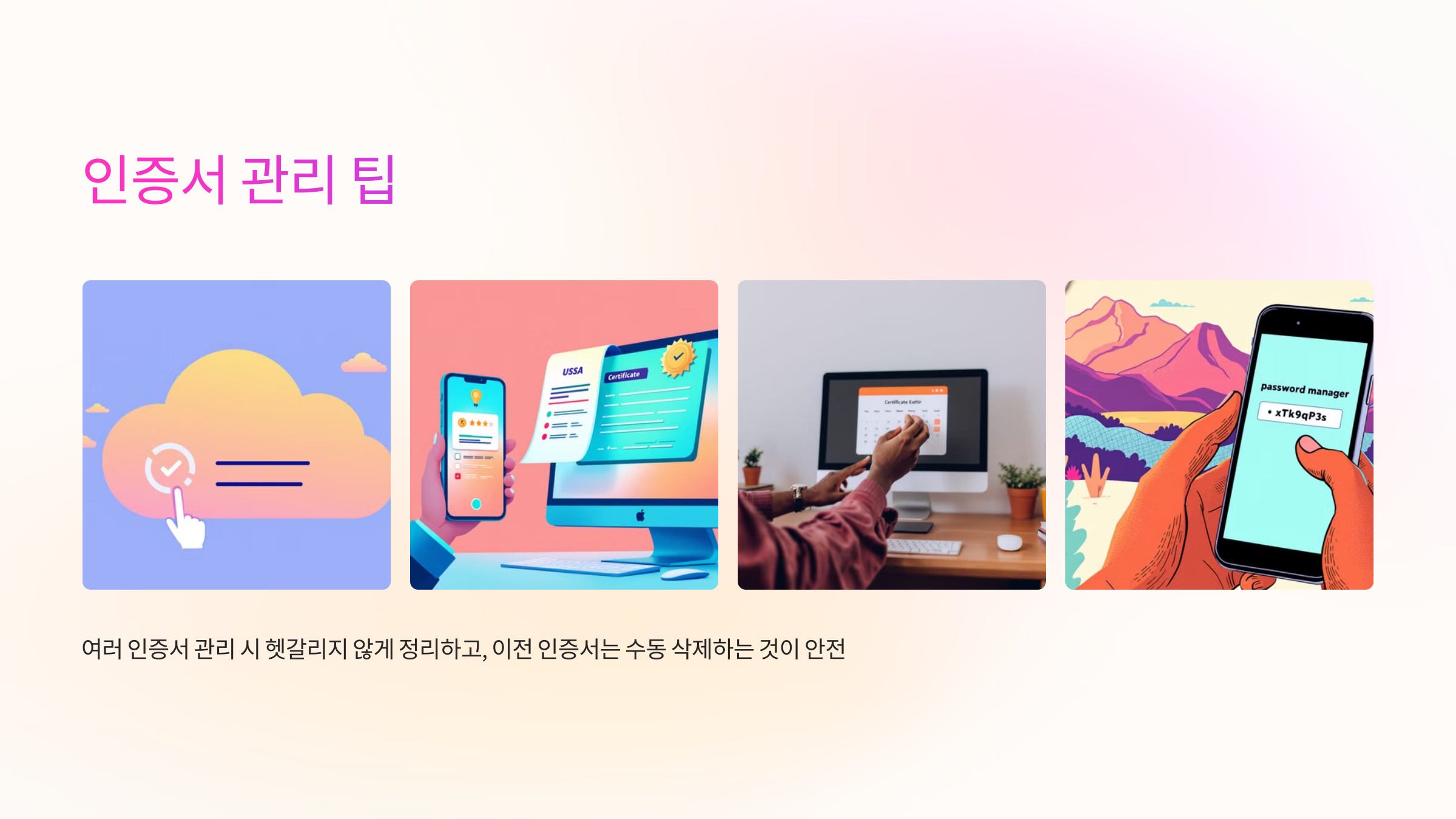 인증서 관리 팁