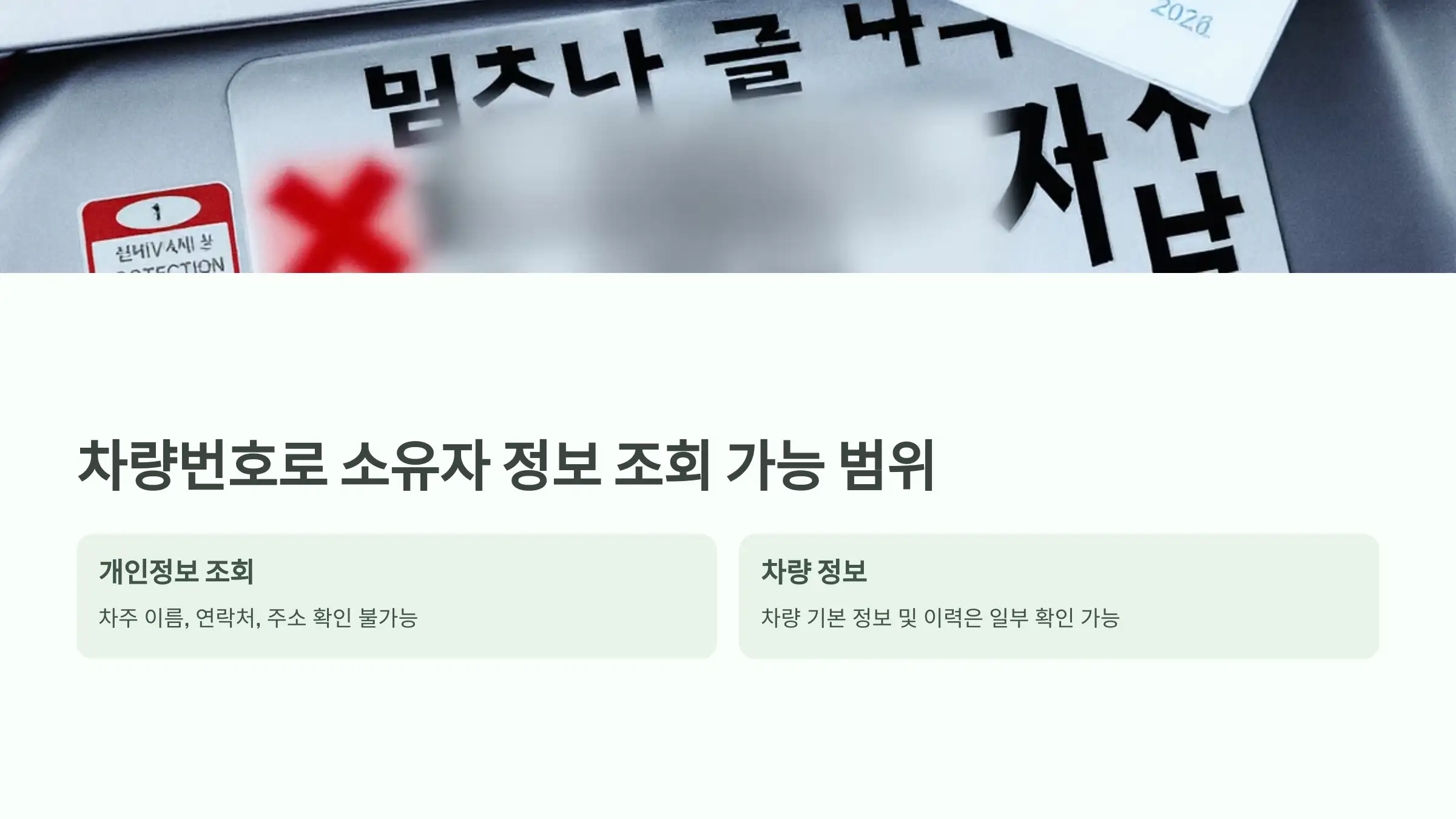 차량번호로 소유자 정보 조회, 어디까지 가능할까?