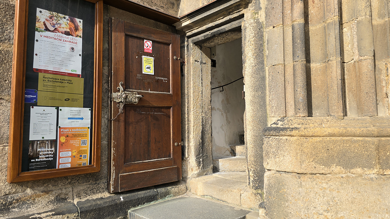 플젠 바르톨로뮤 대성당 전망대 입구