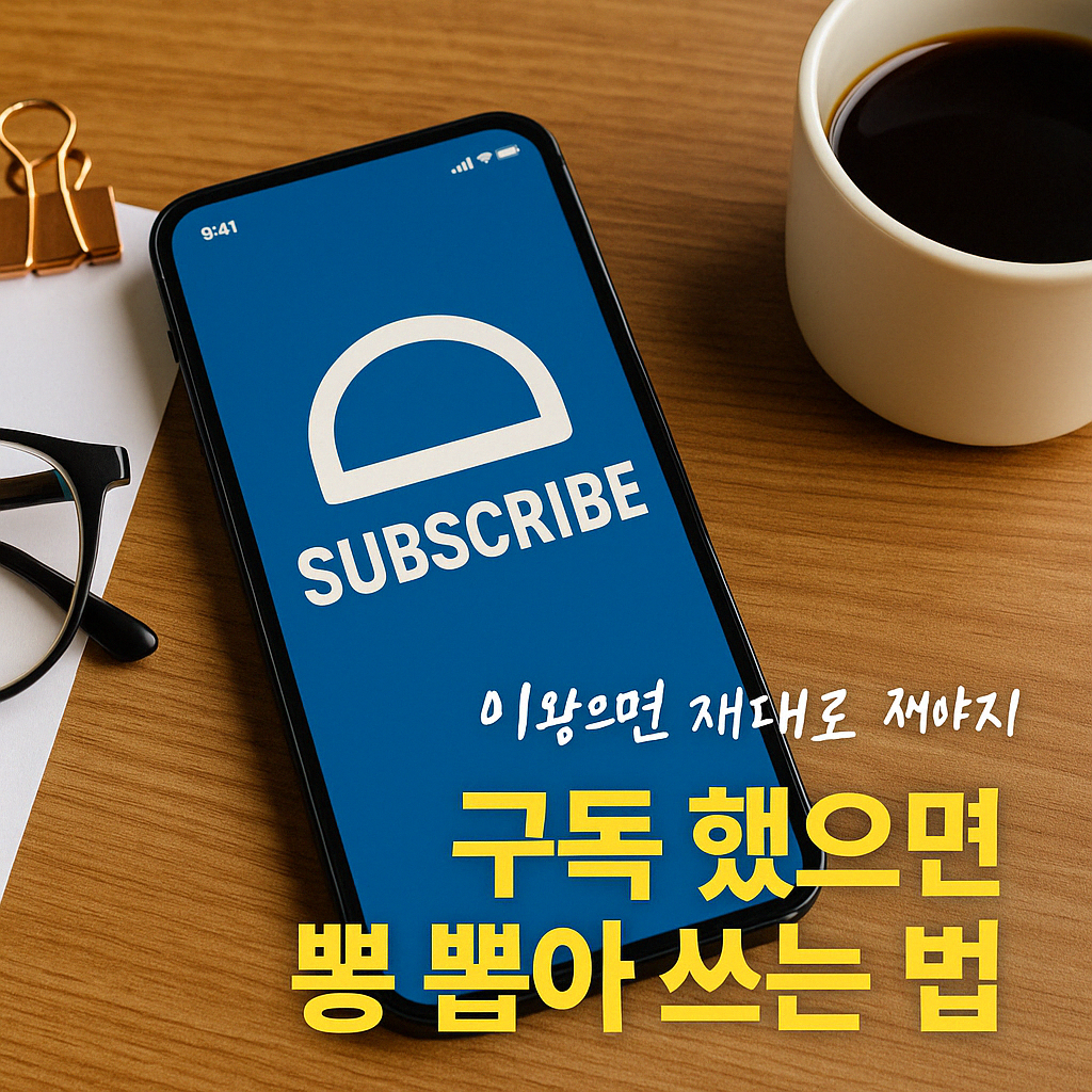 구독 서비스 활용법