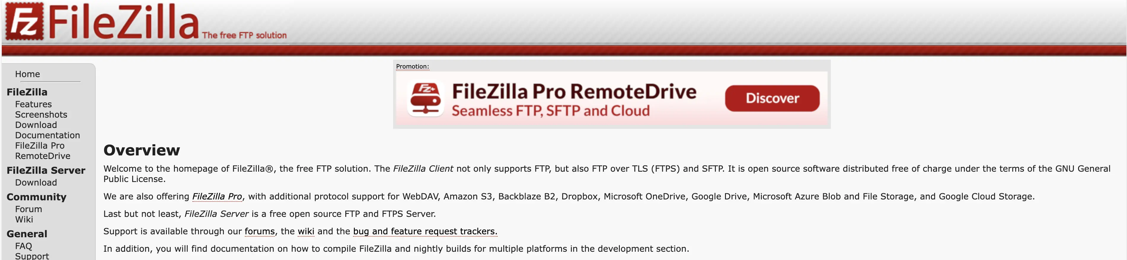 파일질라 홈페이지