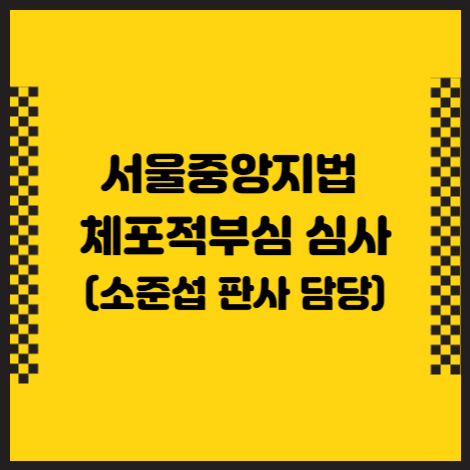 서울중앙지법체포적부심