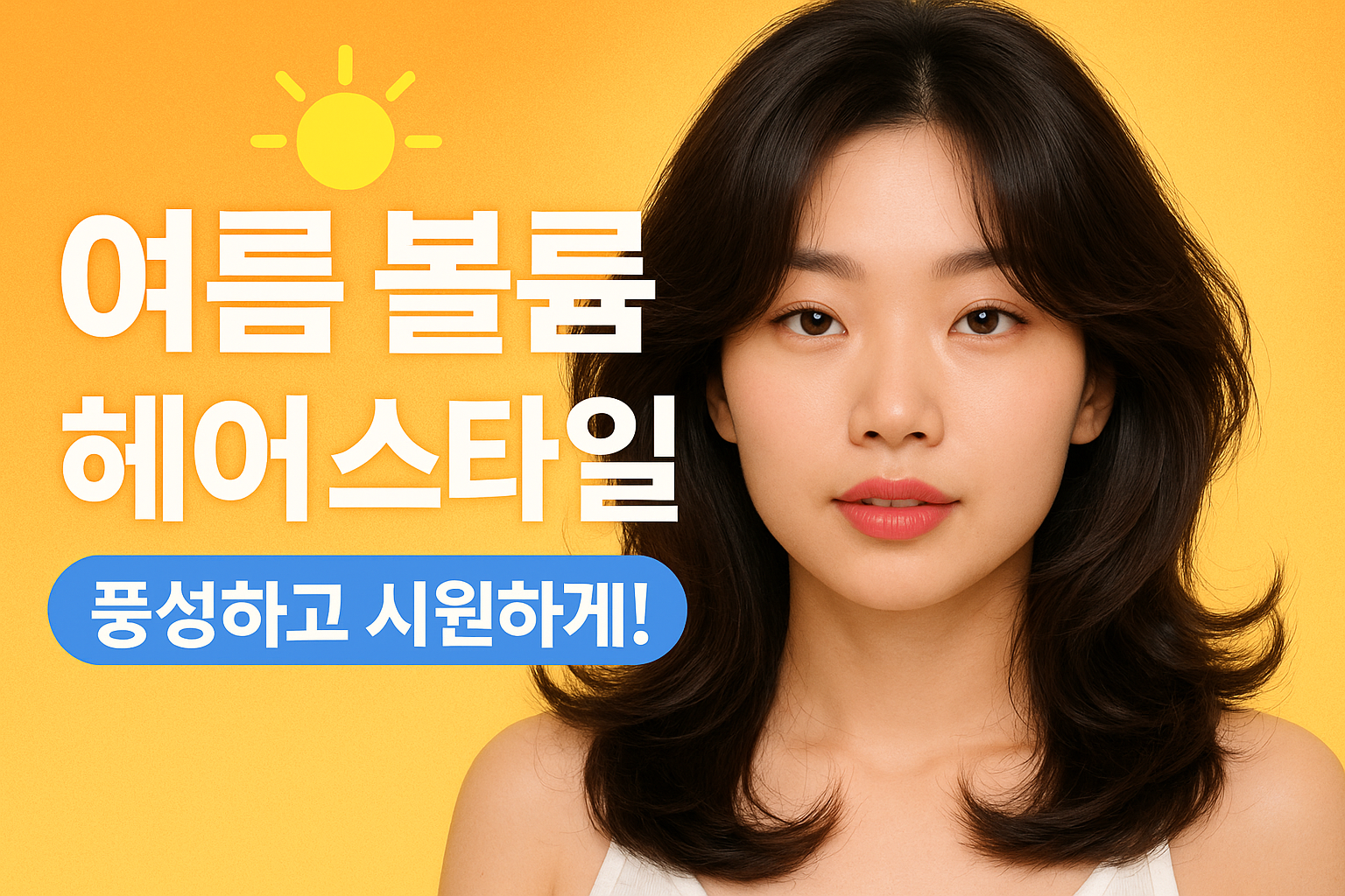 여름 볼륨 헤어