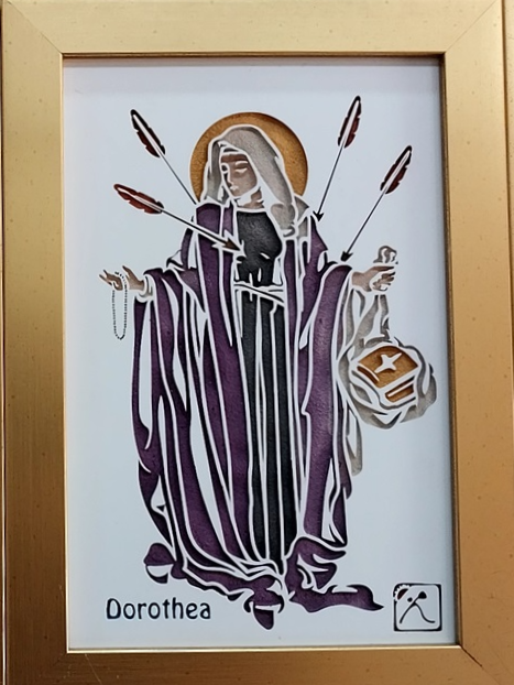 사진은 배론성지에 있는 도로테아 성녀 그림입니다.