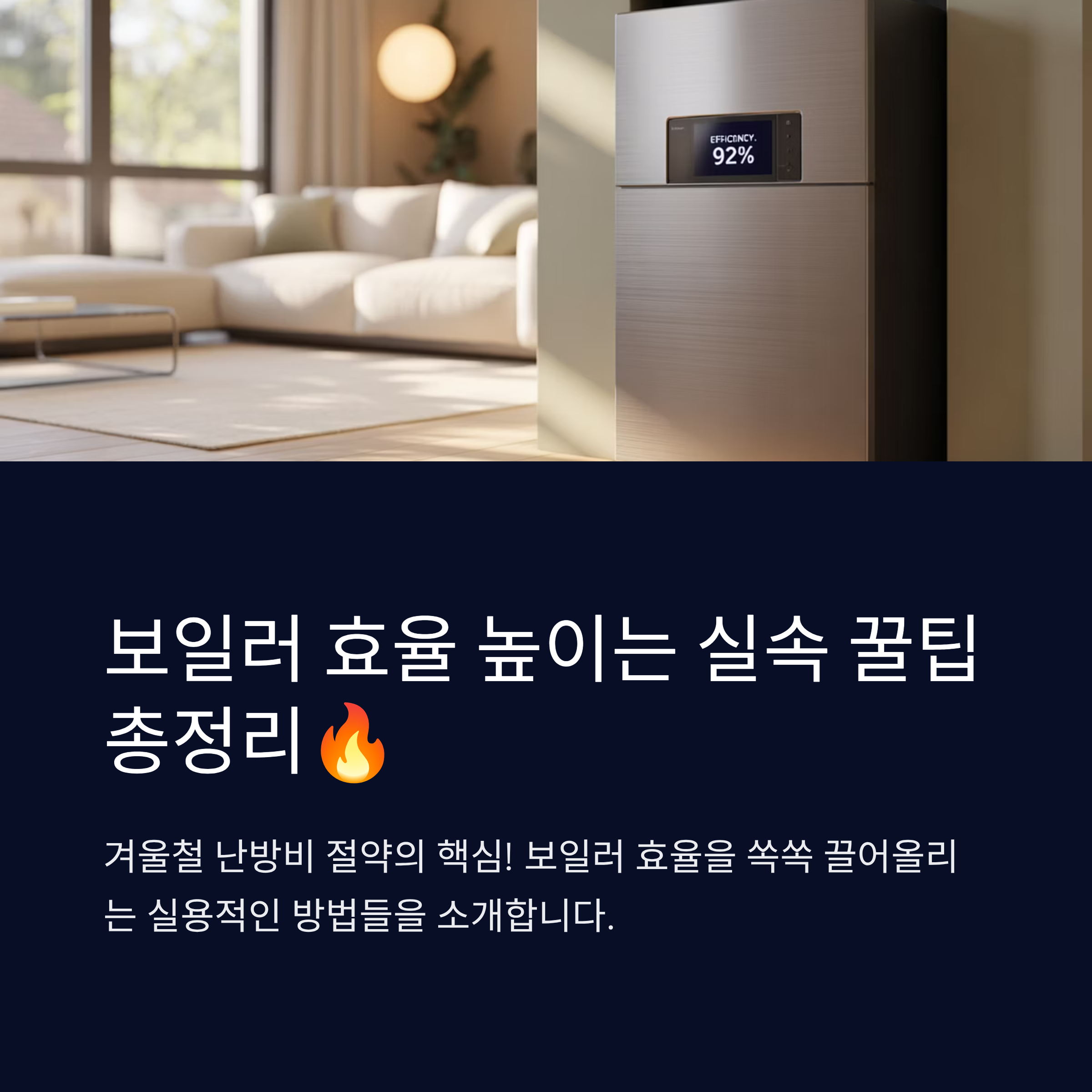 보일러 효율 높이는 실속 꿀팁 총정리