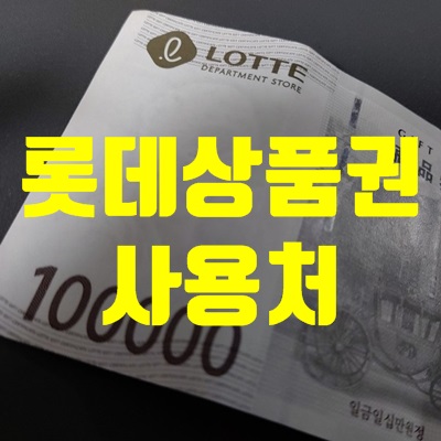 롯데백화점 상품권 사용처