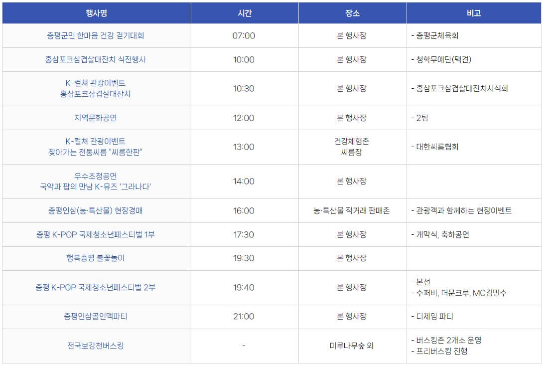 10월 5일(토) 일정