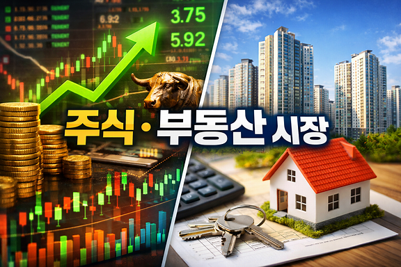 주식과부동산시장 이미지