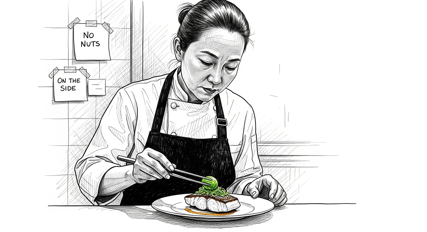 알레르기 특별 요청 주방