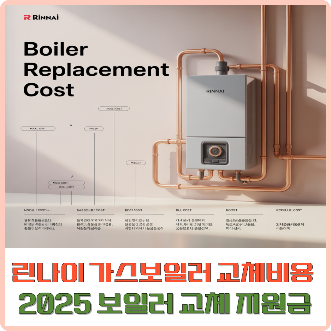 린나이 가스보일러 교체비용(평수·모델별) & 2025 보일러 교체 지원금 이미지