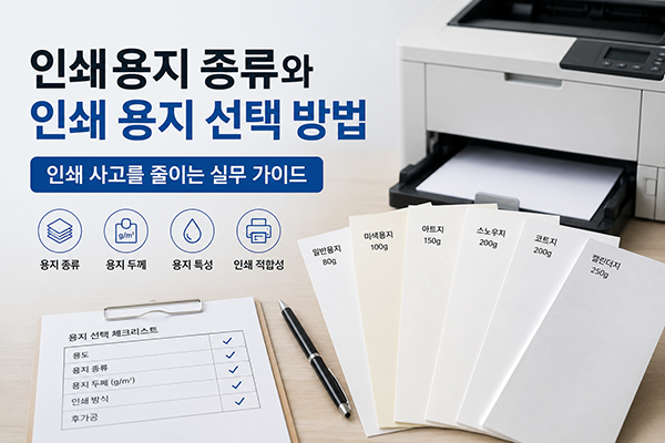 인쇄용지 종류와 인쇄 용지 선택 방법
