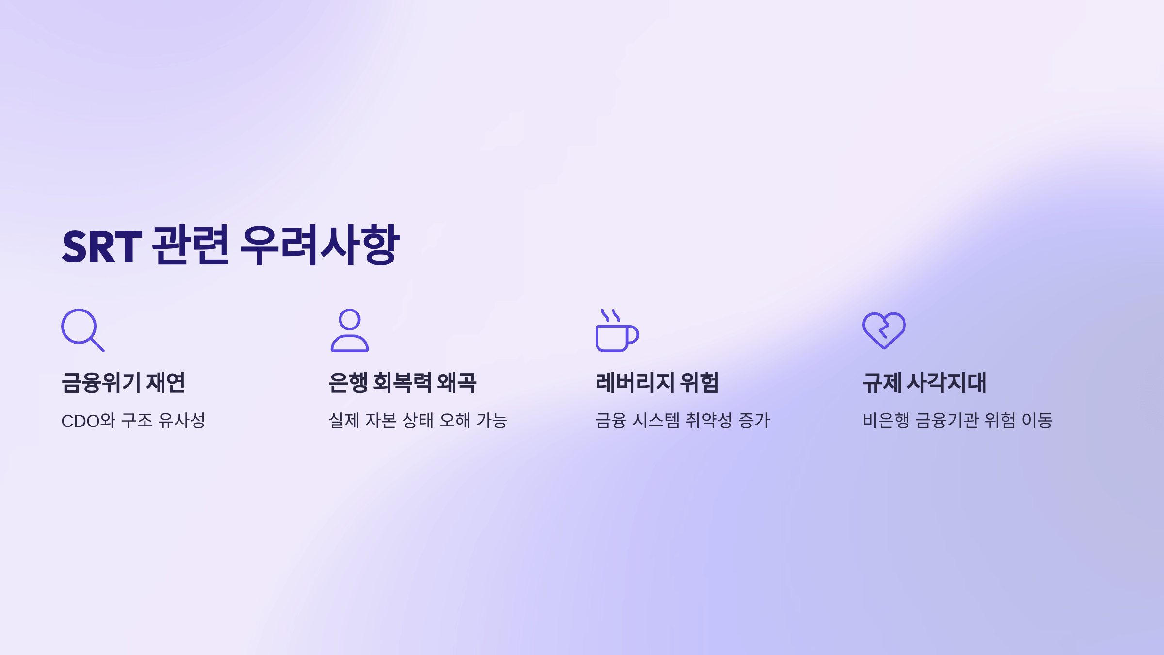 미국 은행들의 새로운 거래, SRT(중요한 위험 이전 거래)의 이해