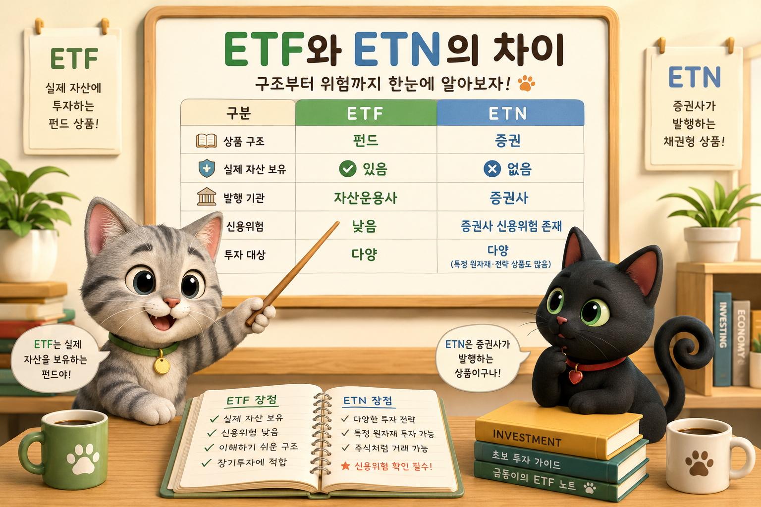국내 주식 ETF와ETN차이점 관련 내용