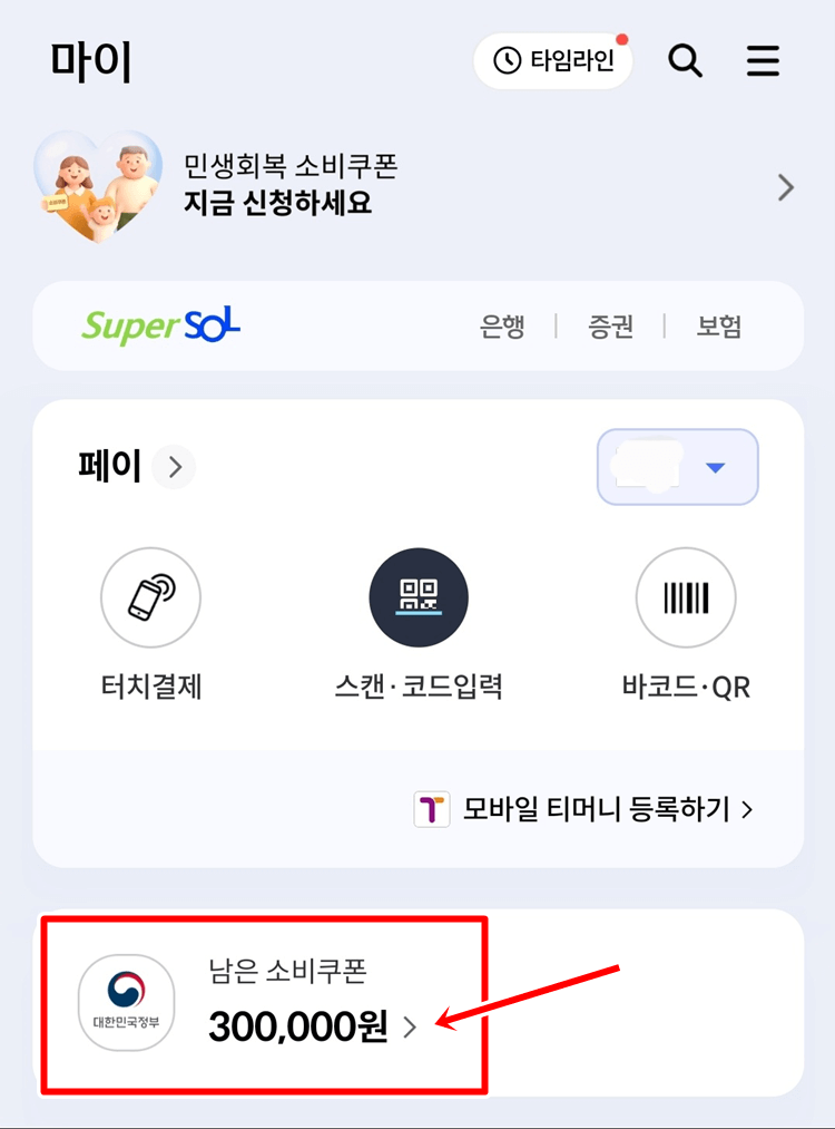 민생회복 소비쿠폰 신한키드 신청 이미지3