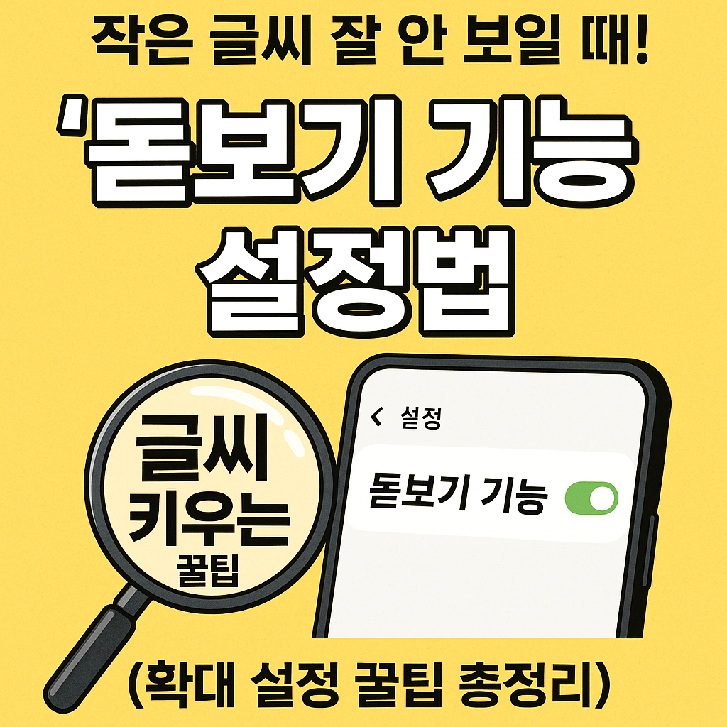 돋보기 기능 켜는 법