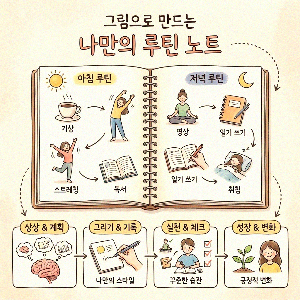 하루 루틴을 그림으로 관리하는 마법 노트법