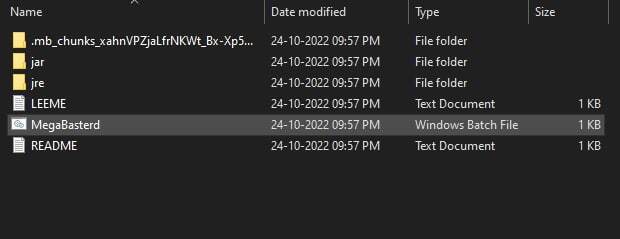 윈도우 탐색기의 메가바스터드 파일