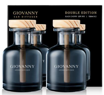 GIOVANNY 차량용 디퓨저 150ml 세트, 2개, 블랙체리