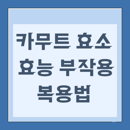 카무트효소 효능 부작용
