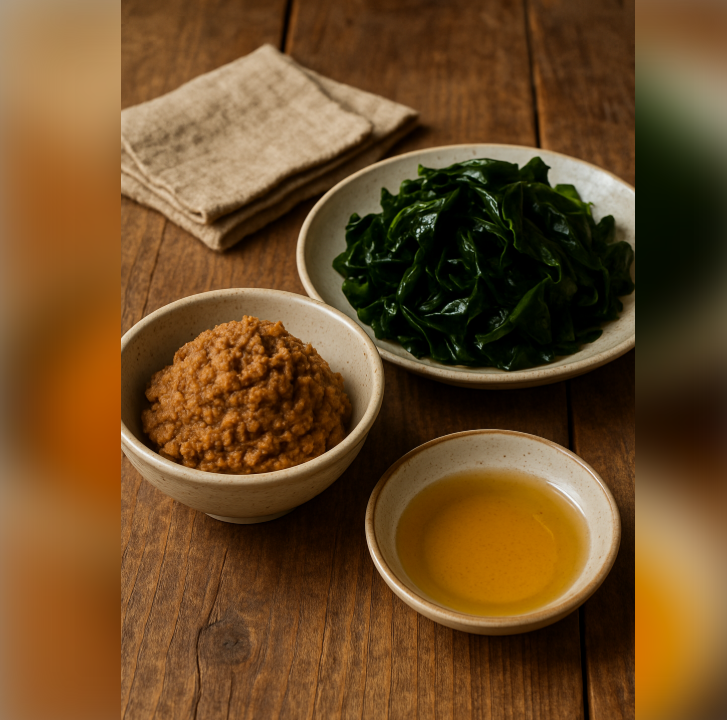 된장, 미역, 들기름 사진