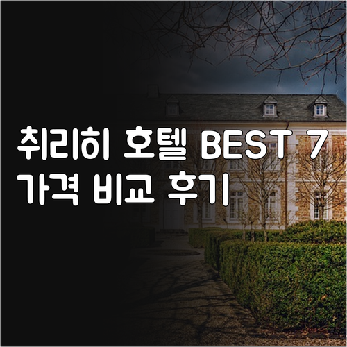 취리히 호텔 총정리 베스트 7 특징 