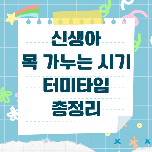 신생아 목가누는 시기