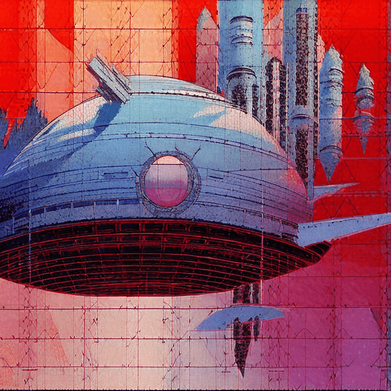 Playground AI로 생성한 그림(3) - 파괴된 우주 정거장