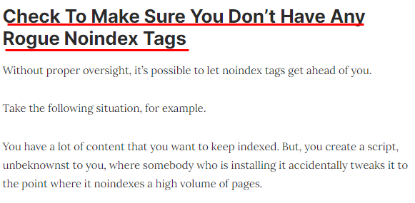 악성 Noindex 태그 확인 이미지