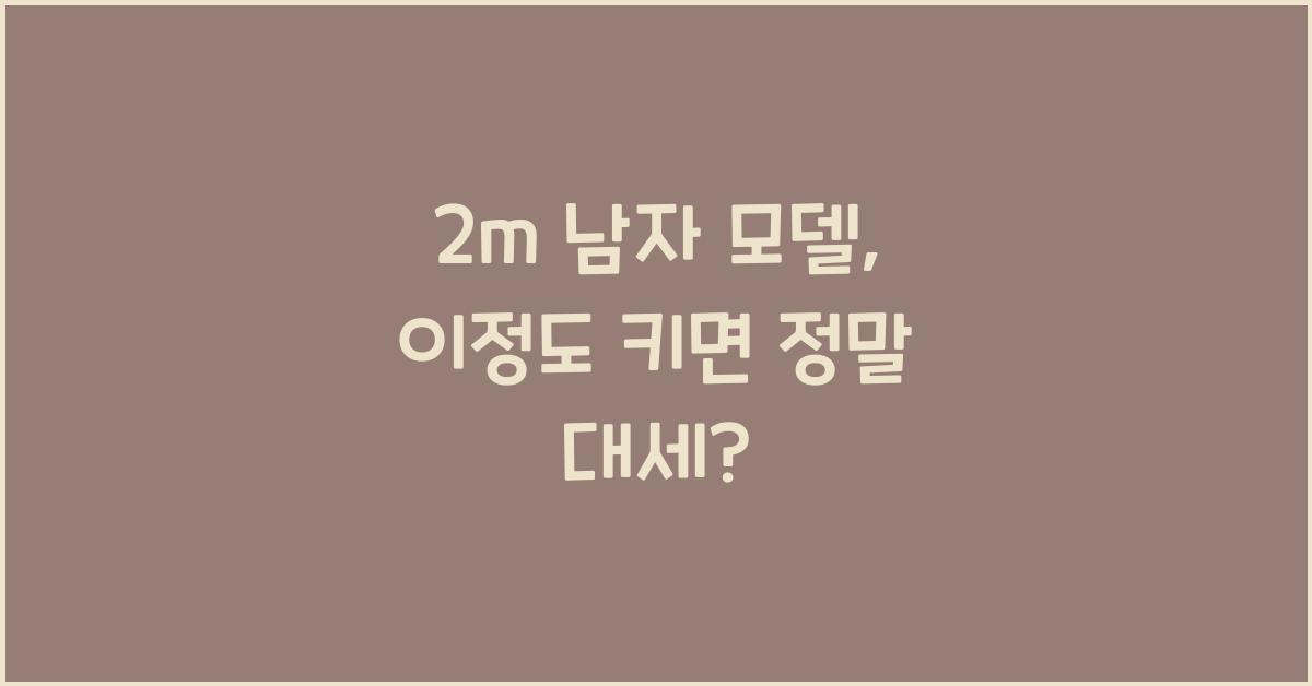 2m 남자 모델