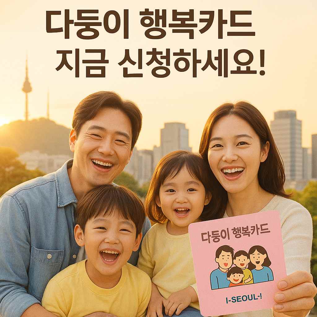 서울 다자녀 가정이라면 무조건 발급해야 할 다둥이 행복카드 신청 방법 총정리