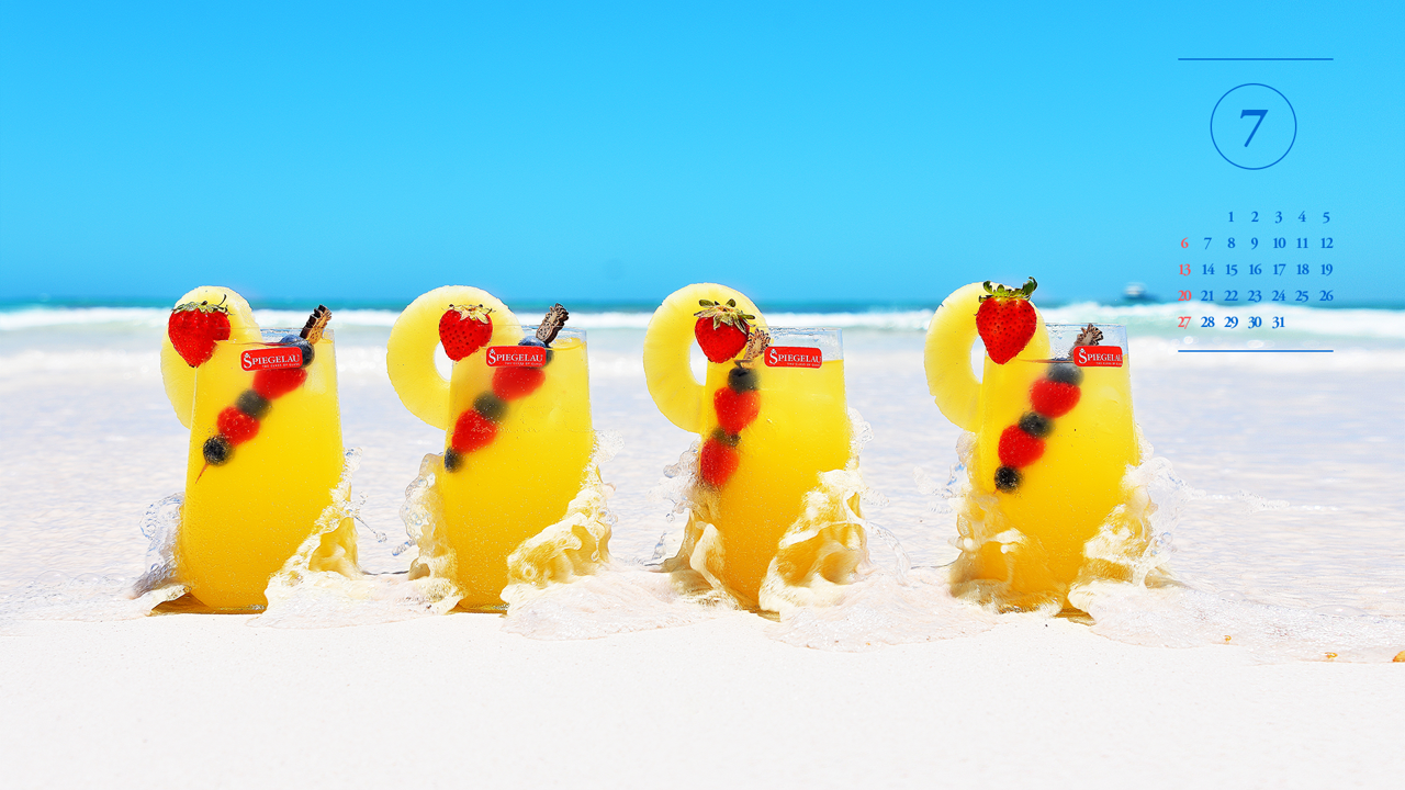 07 시원한 음료 A - 2025년7월 노트북배경화면