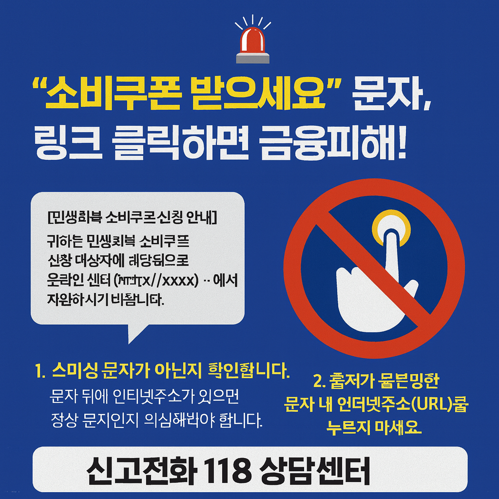 안전하게 민생회복 소비쿠폰 신청하기