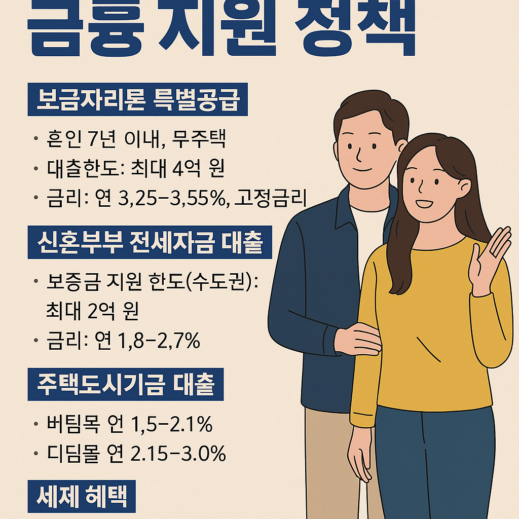 2025년 신혼부부 금융지원 정책