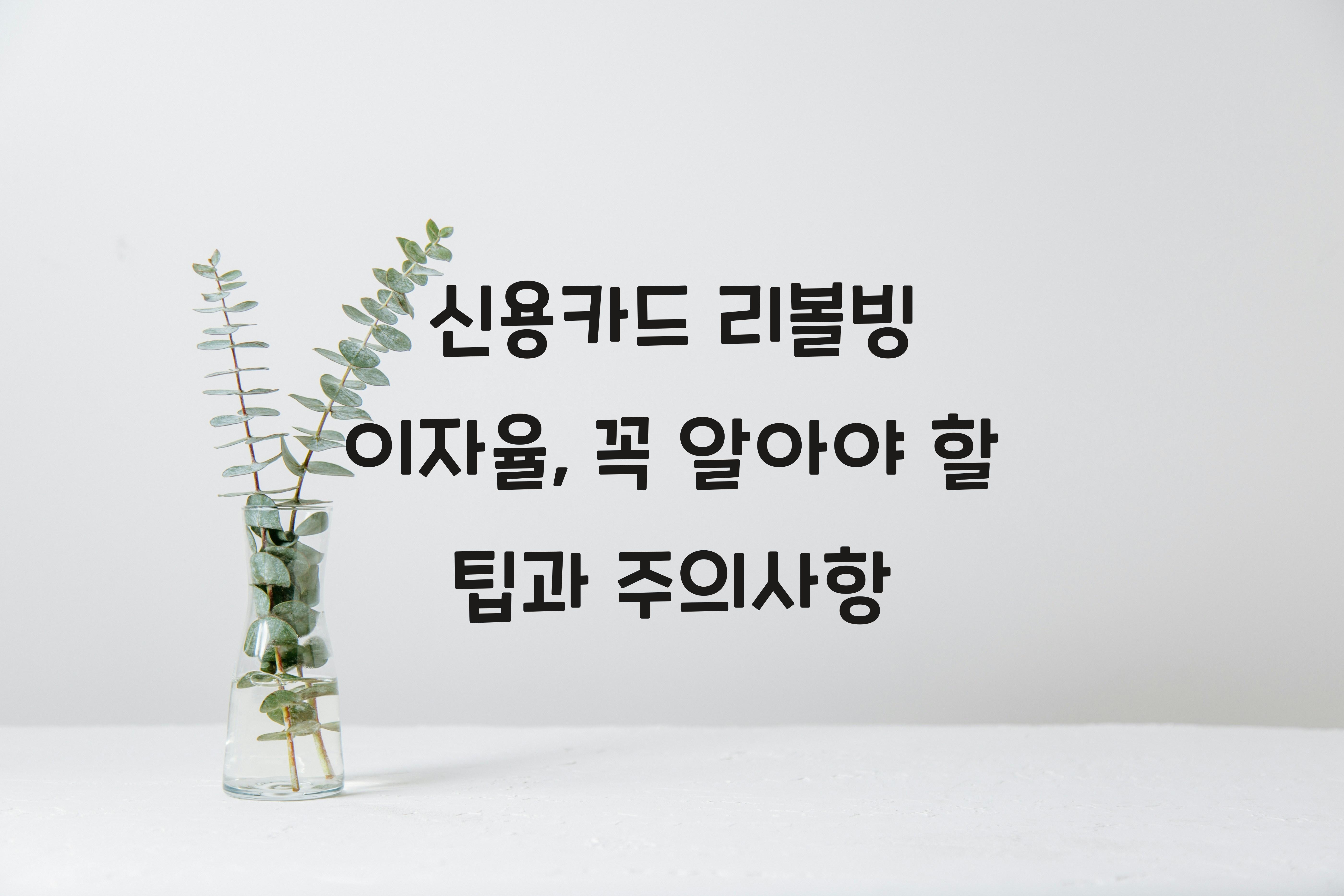 신용카드 리볼빙 이자율