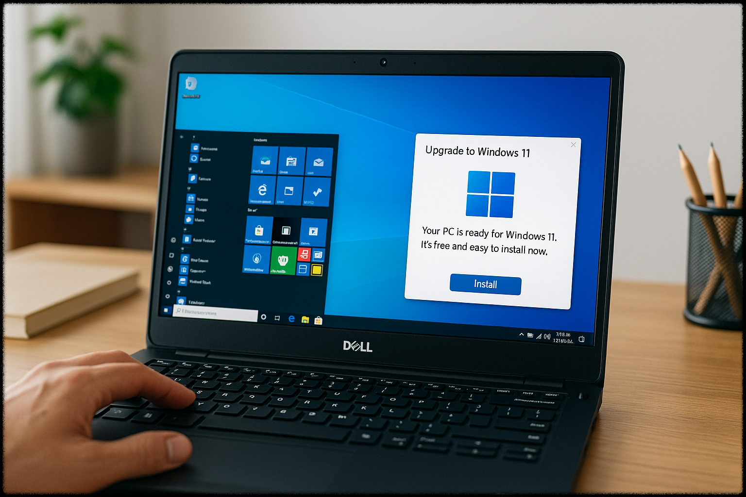 노트북에서 Windows 11 실행 화면