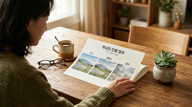 백내장 진행 경과"