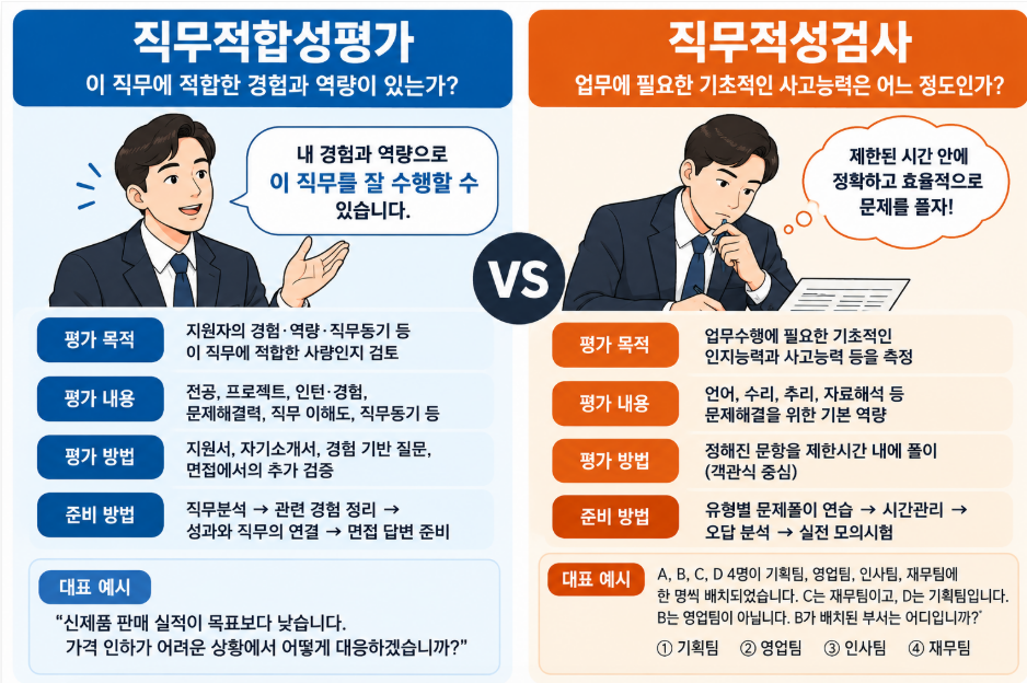 직무적합성평가와 직업적성검사