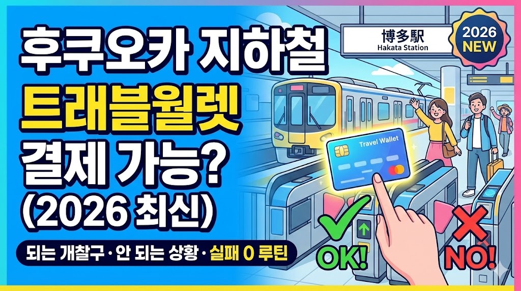 후쿠오카 지하철 트래블월렛 결제 가능? (2026 최신)｜되는 개찰구&middot;안 되는 상황&middot;실패 0 루틴