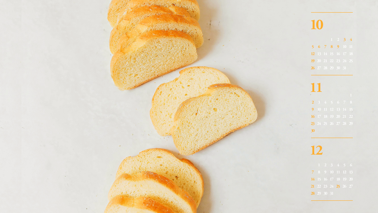 10 빵 슬라이스 B - 2025년11월 노트북배경화면