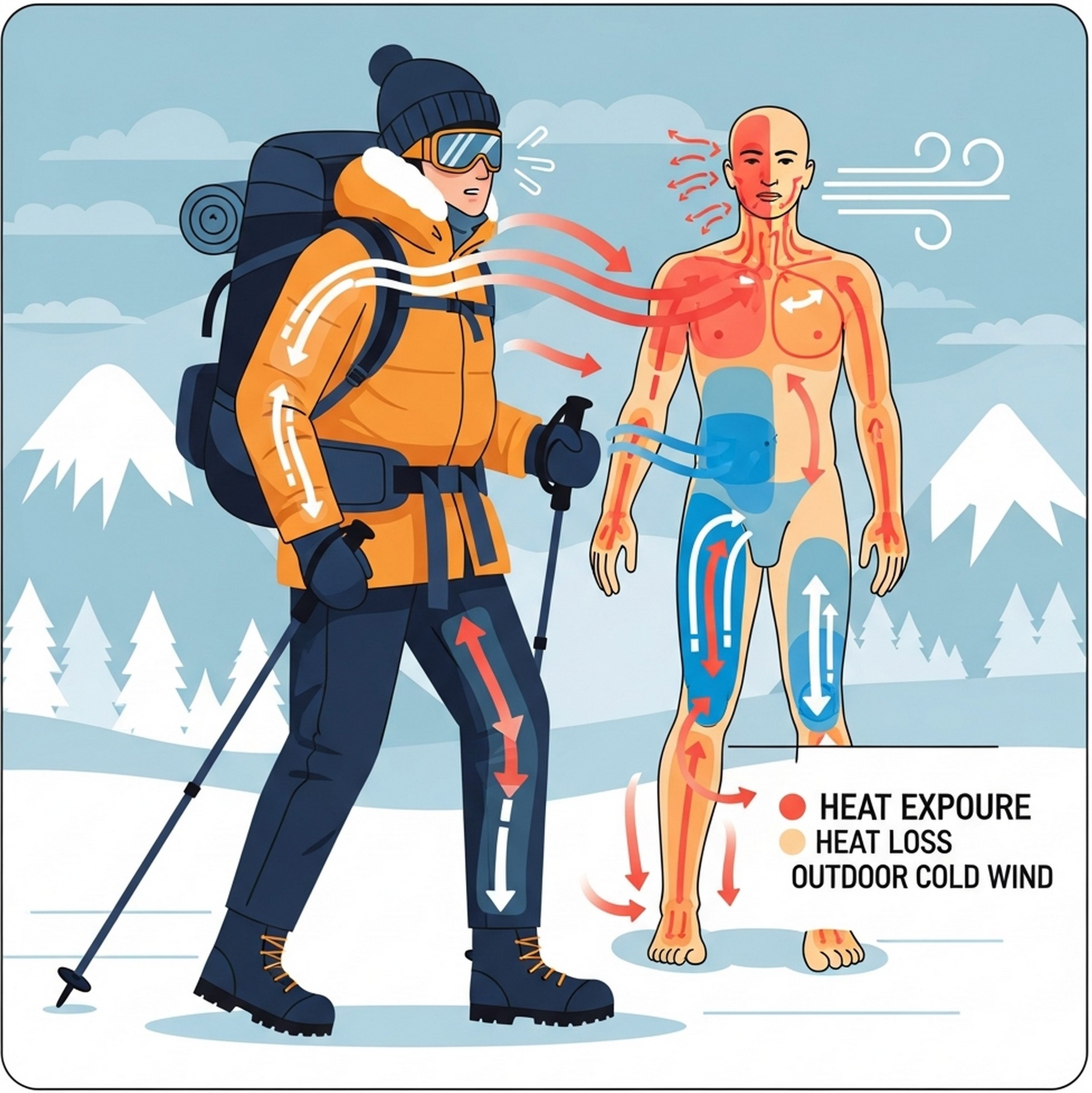 겨울 산행 체온 저하