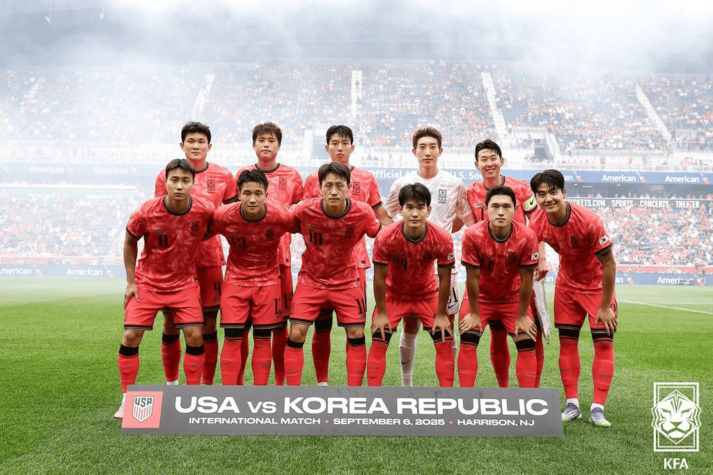 9월 대한민국 vs 미국 경기 전 선발 라인업 포토월
