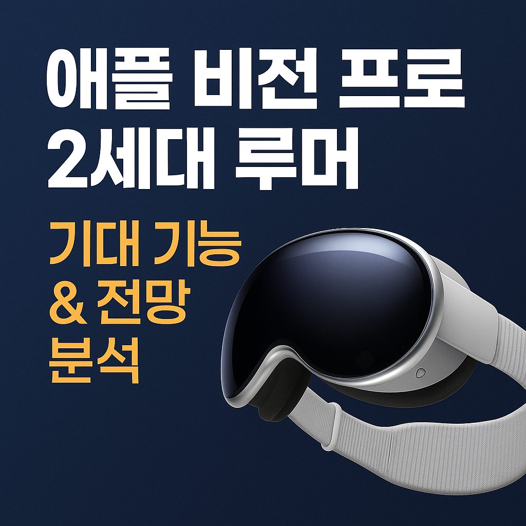 애플 비전 프로 2세대의 루머와 기대 기능, 전망을 소개하는 대표 이미지