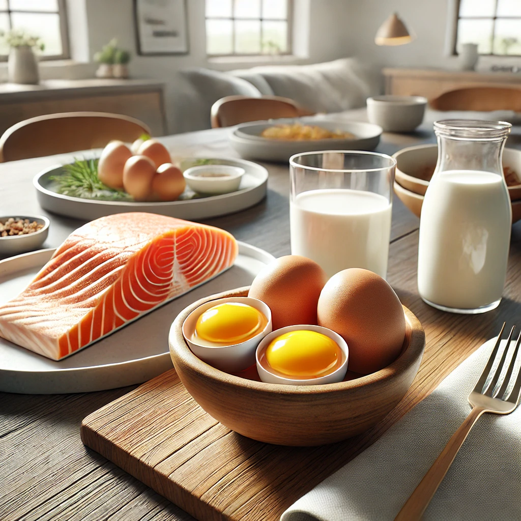 달걀노른자-연어-우유