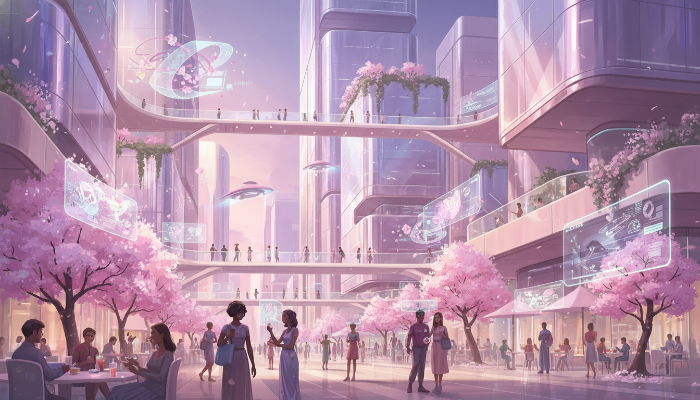 2026년 미래 기술과 일상이 결합된 초개인화된 도시의 모습