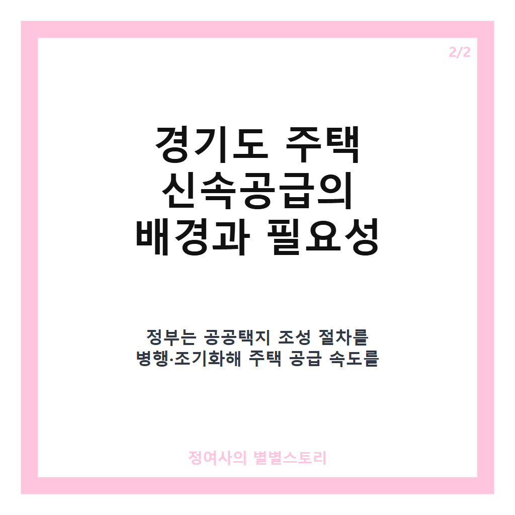경기도 주택 신속공급, 3기 신도시 속도 높이는 13개 제도개선 과제 핵심 정리 카드뉴스 3