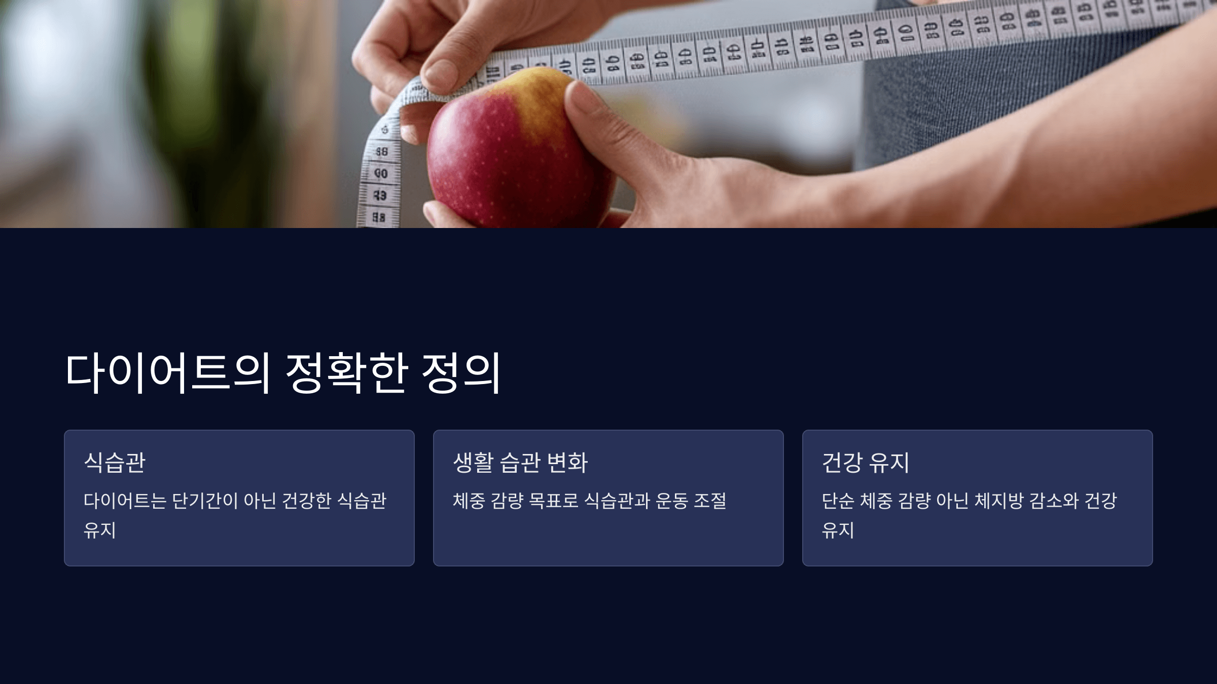 다이어트 정의