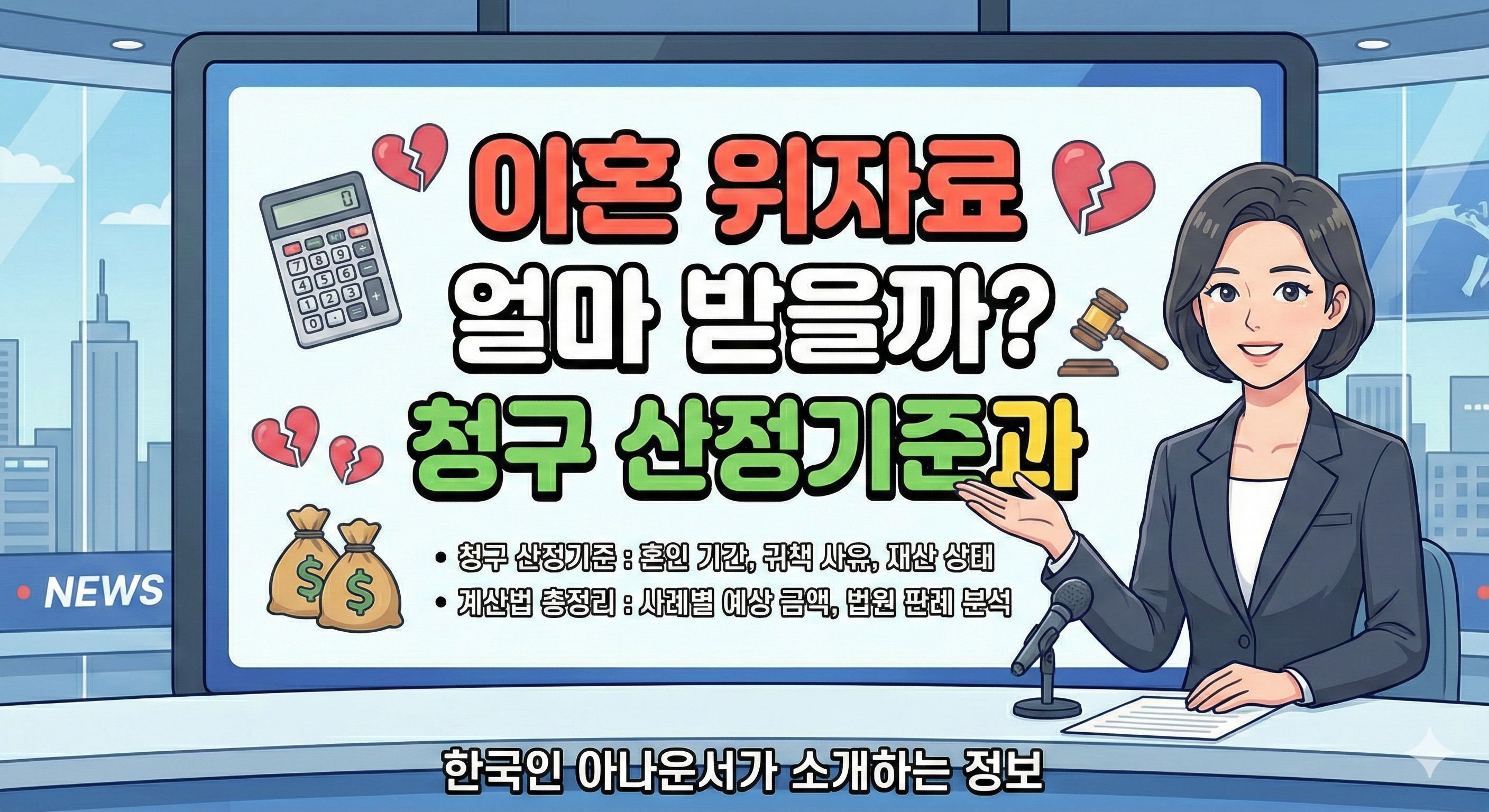 이혼 위자료 얼마 받을까? 청구 산정기준과 계산법 총정리