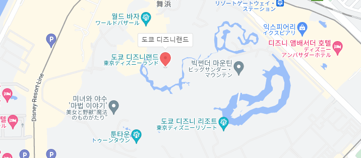 도쿄-디즈니 랜드-지도-사진