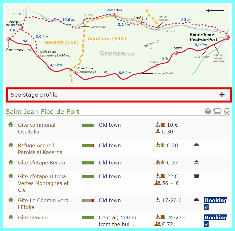 Gronze-웹사이트-프랑스길-stage1-지도-생장부터-론세스바에스까지