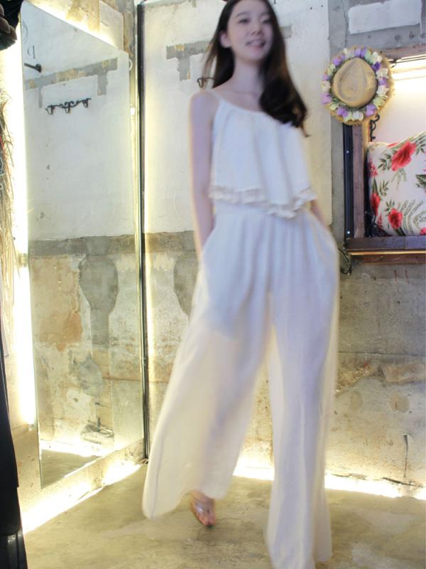 비치원피스 와이드 여자 여름점프수트 피콕샵